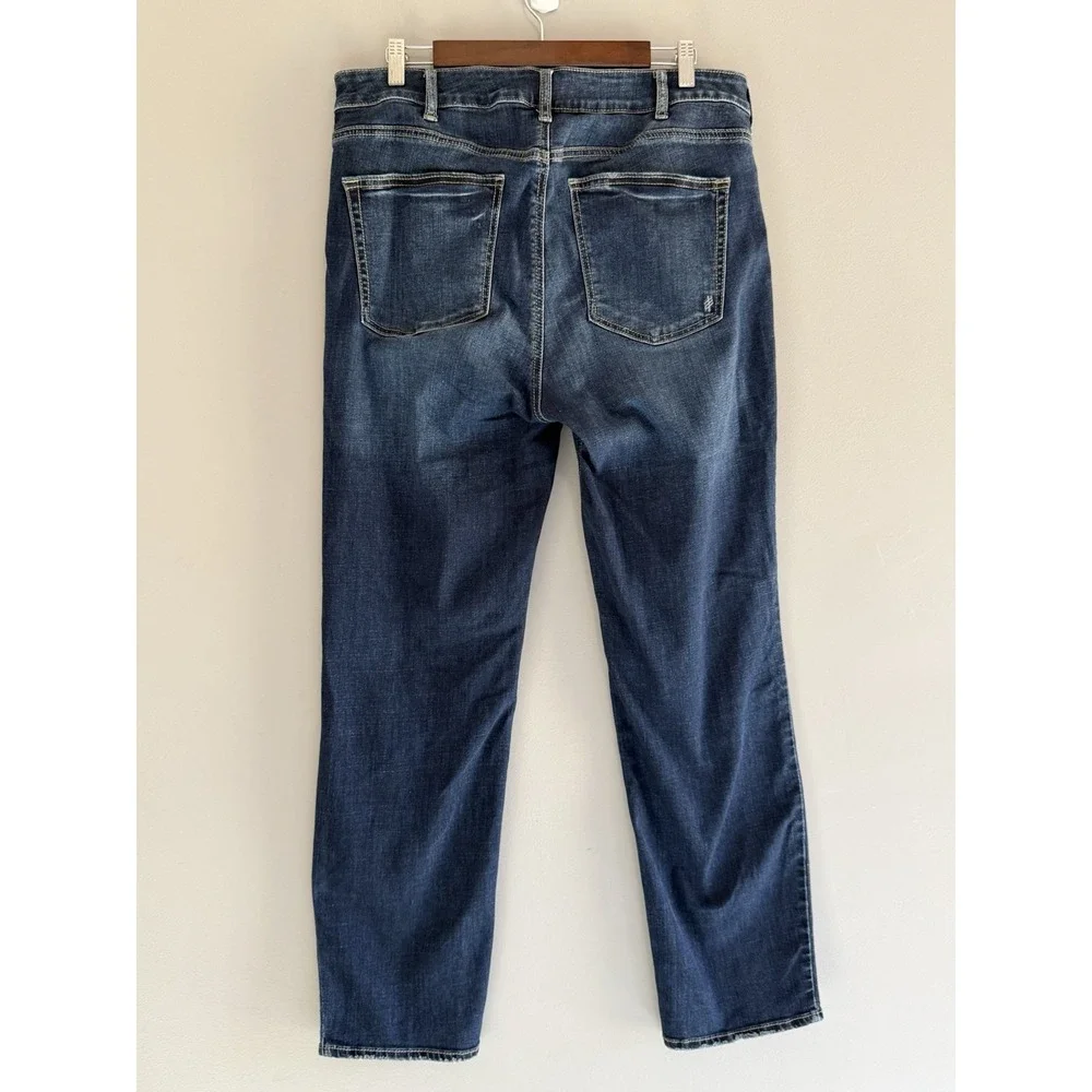 Silver Jeans Avery Straight Stretch Denim Blue Womens 16W High Rise Dark Wash - Picture 8 of 16